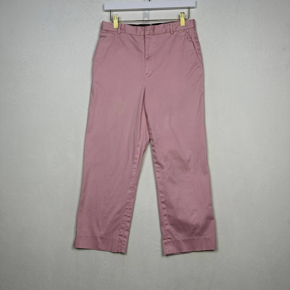 Ralph Lauren Sport Women's Size 8 Pink Chino Flat Front Chino Cropped‎ Pants
